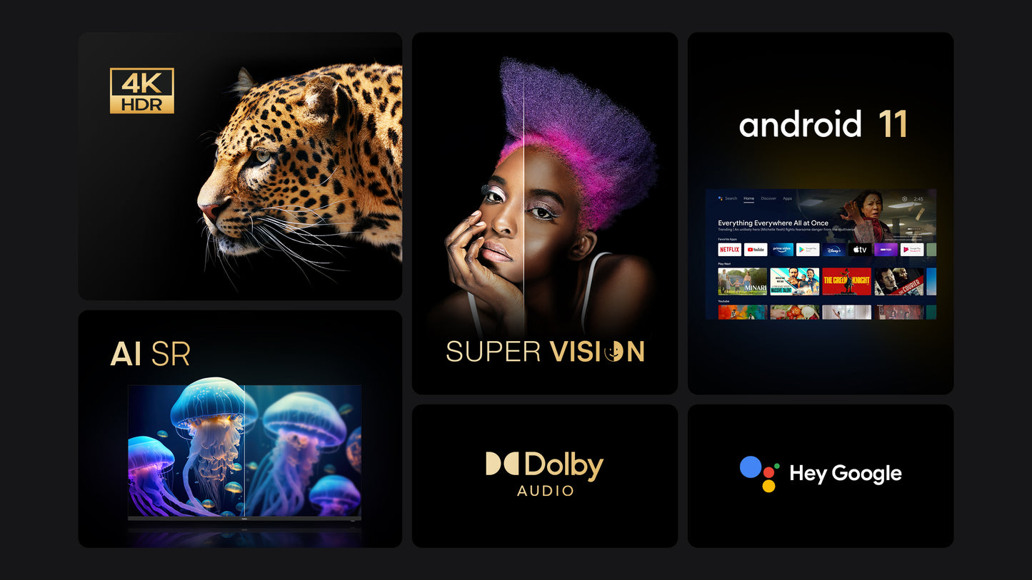 Syinix U61 4K UHD Home Theater Smart Android Chromecast TV 50 inches