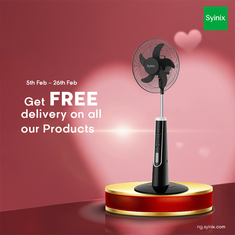 4.Syinix 18 Inches Rechargeable Fan+10 Hours+ Remote Control+ Pure Copper Motor+LED+13Months Warranty