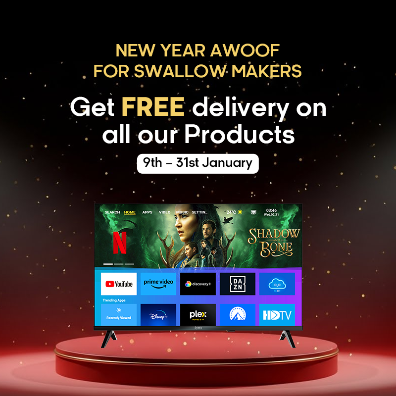 6.Syinix 32'' THINNEST SLED SMART TV-32S6X