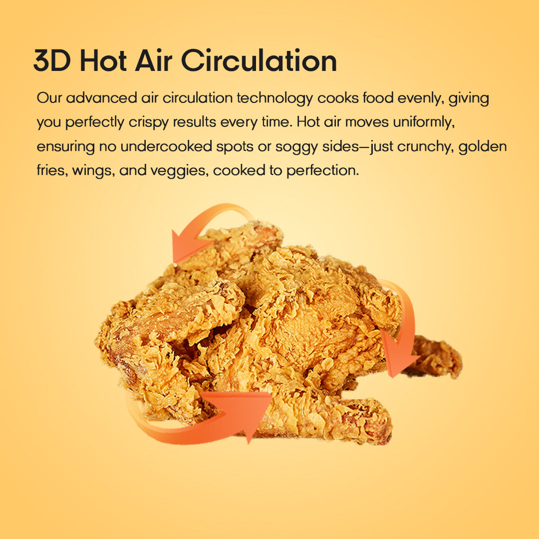 3.Syinix 8L Digital Hot Air Circulation Air fryer (SAIF75E)