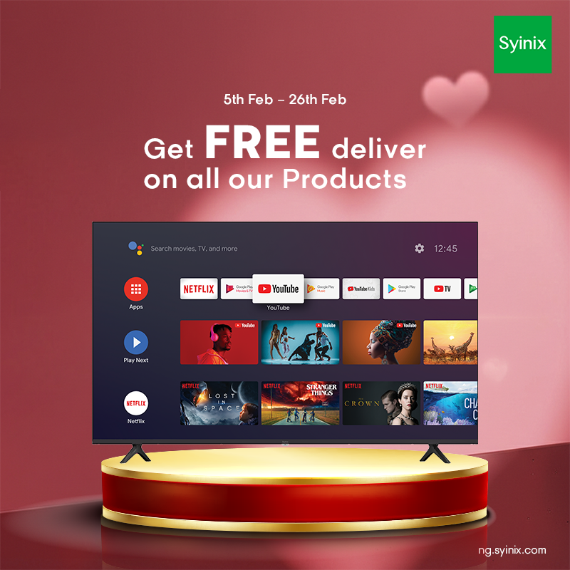 9. Syinix 55'' UHD 4K Google TV Home cinema experience U61G series