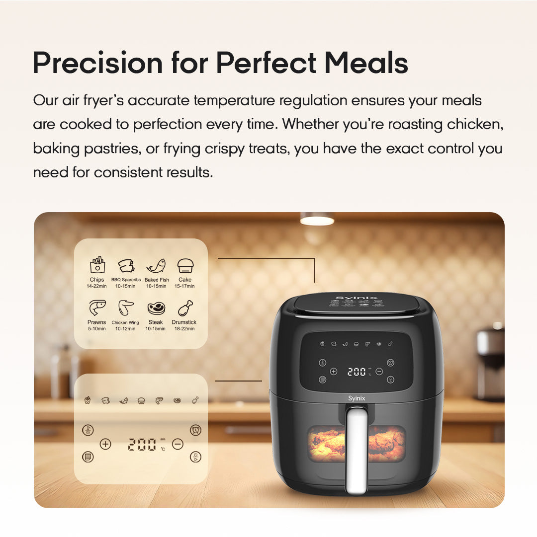 Syinix 8L Digital Hot Air Circulation Air fryer (SAIF75E)