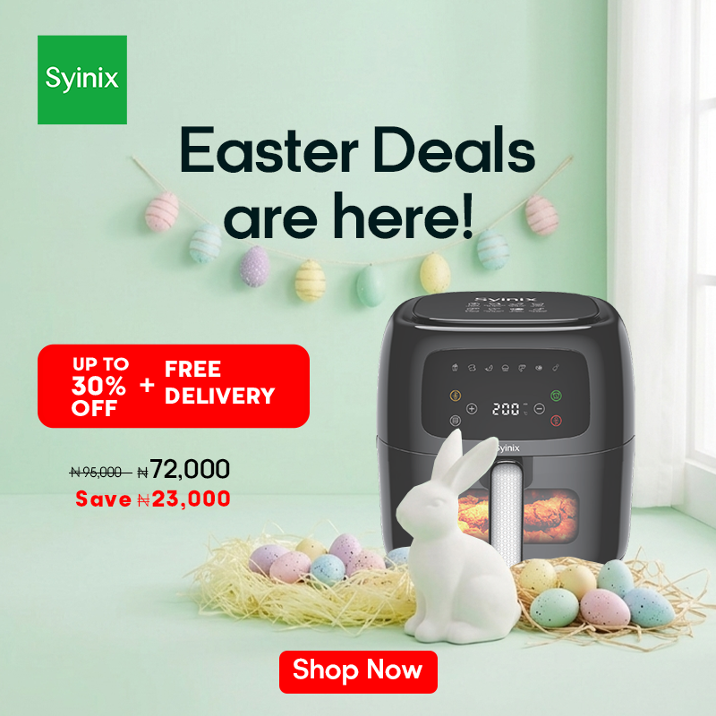 3.Syinix 8L Digital Hot Air Circulation Air fryer (SAIF75E)