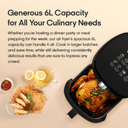 5.Syinix 6L Temperature Control 3D-Heating Air Fryer