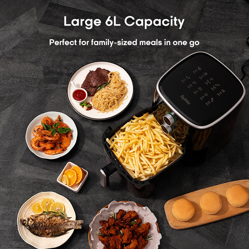 Syinix 6L Temperature Control 3D-Heating Air Fryer