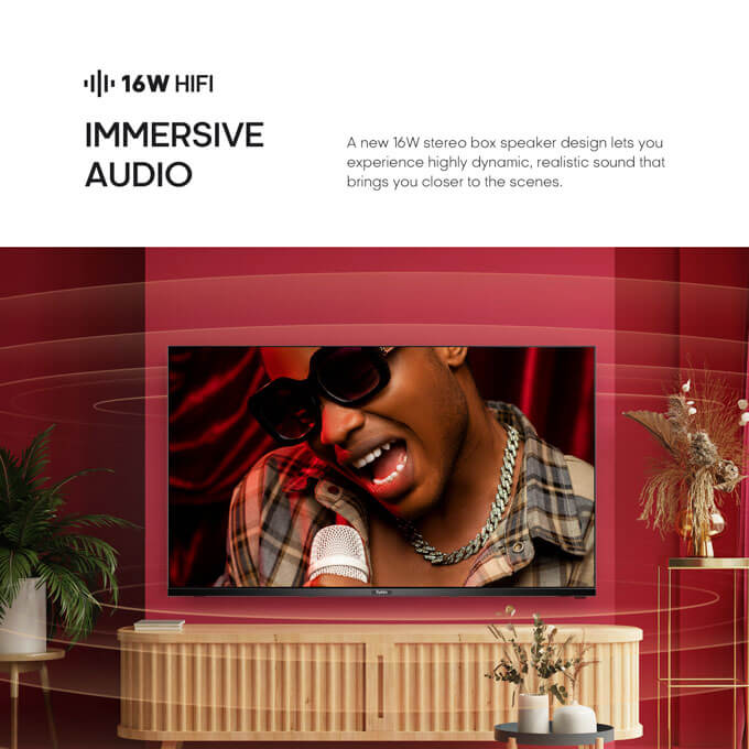 7.Syinix 43'' SMOOTH & STABLE SMART TV 43S65