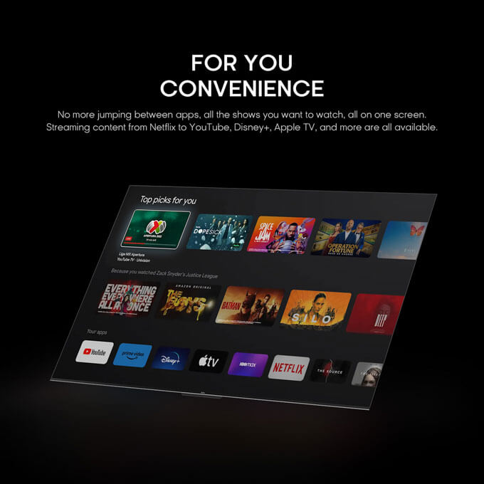 9. Syinix 55'' UHD 4K Google TV Home cinema experience U61G series