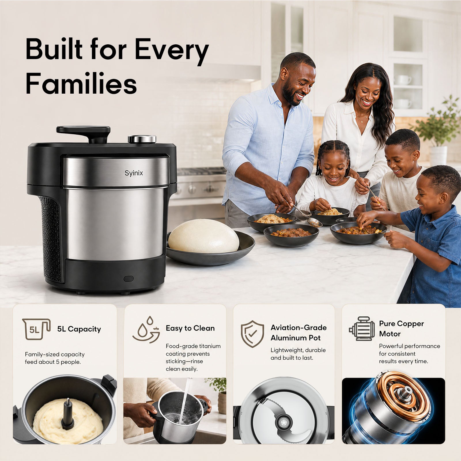 1.1. Swallow Maker Pro All-purpose fufu machine