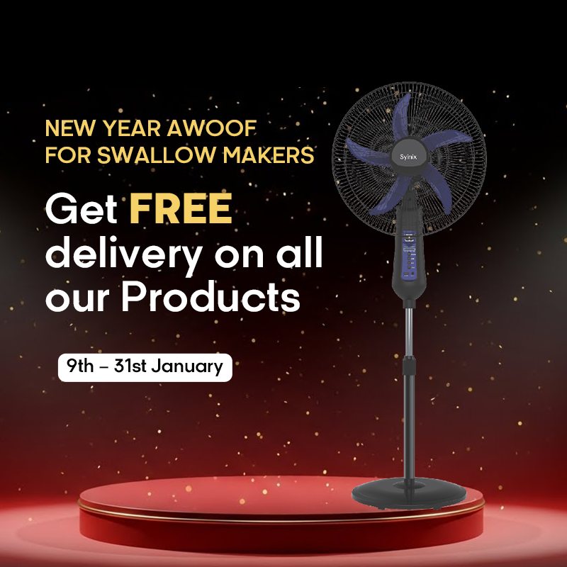 5.Syinix 18''Rechargeable Fan1400RMP/ Pure Copper Motor /11 Hours Use