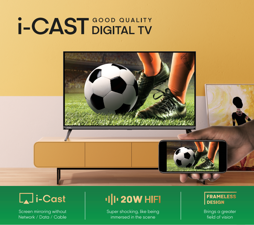 Syinix 32E61M i-Cast Digital Frameless TV 32 ''