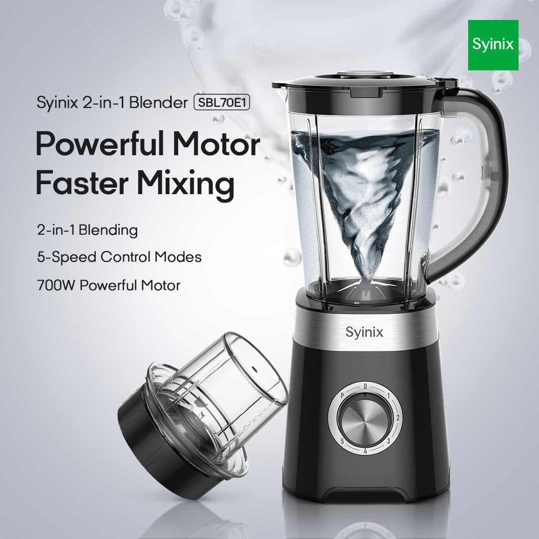 5. Syinix 1.5L Big Jar / 700Watts Motor/4 Speed/ 2 -IN-1 Power Blender