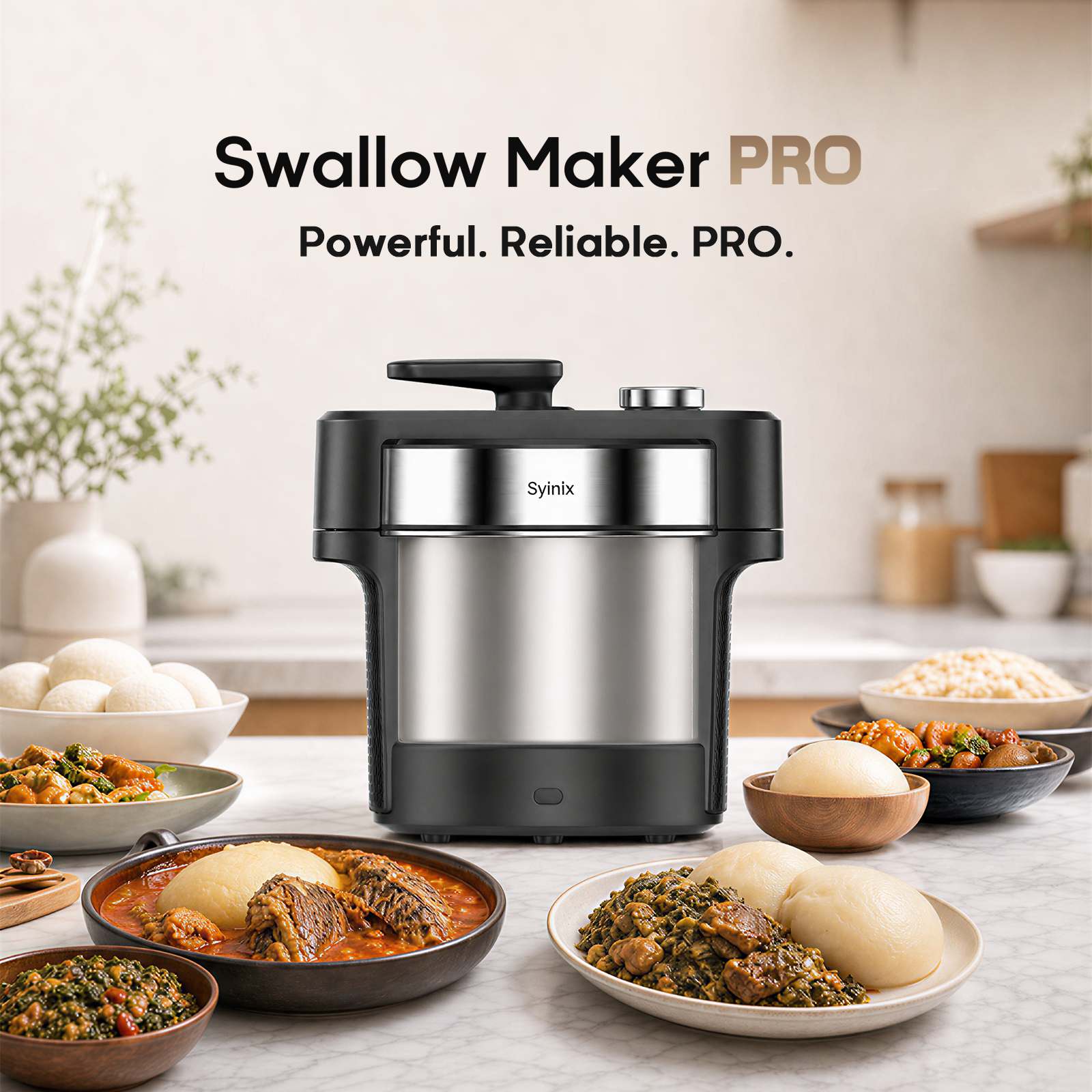 1.1. Swallow Maker Pro All-purpose fufu machine