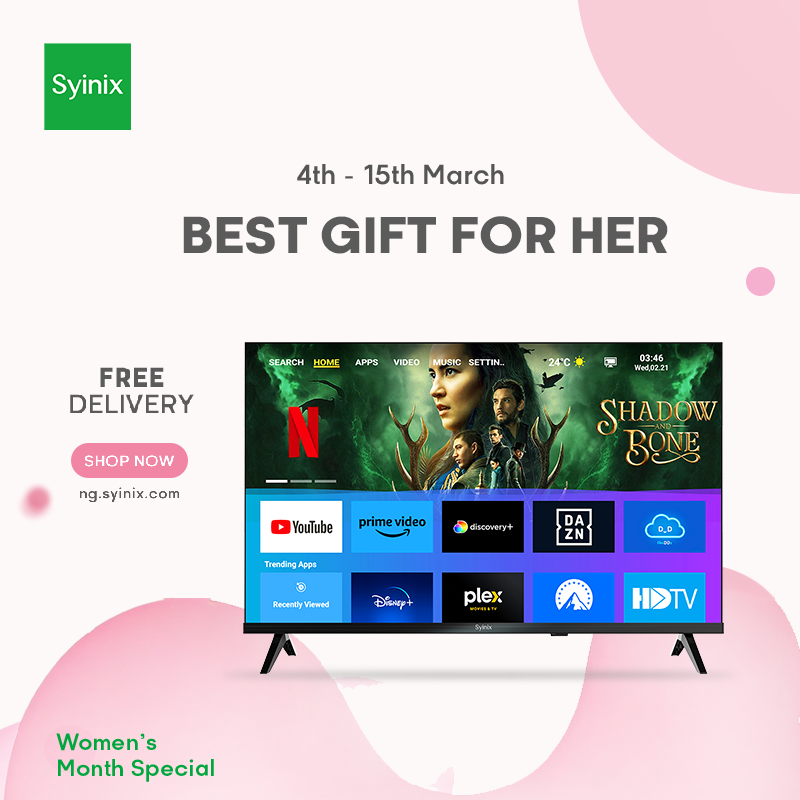 6.Syinix 32'' THINNEST SLED  SMART TV-32S6X