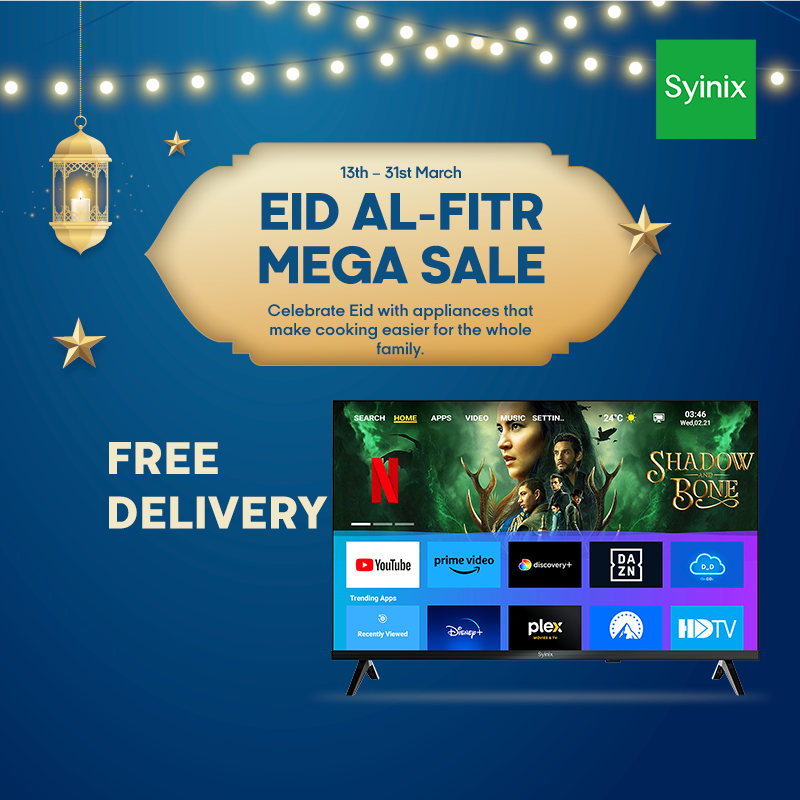 6.Syinix 32'' THINNEST SLED  SMART TV-32S6X