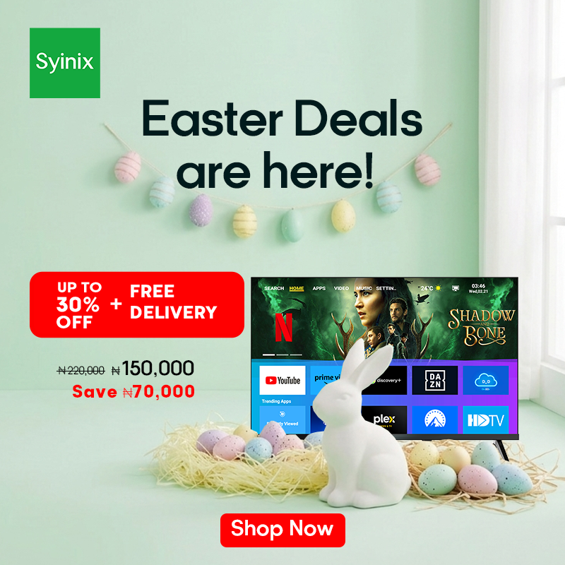 5.Syinix 32'' THINNEST SLED  SMART TV-32S6X