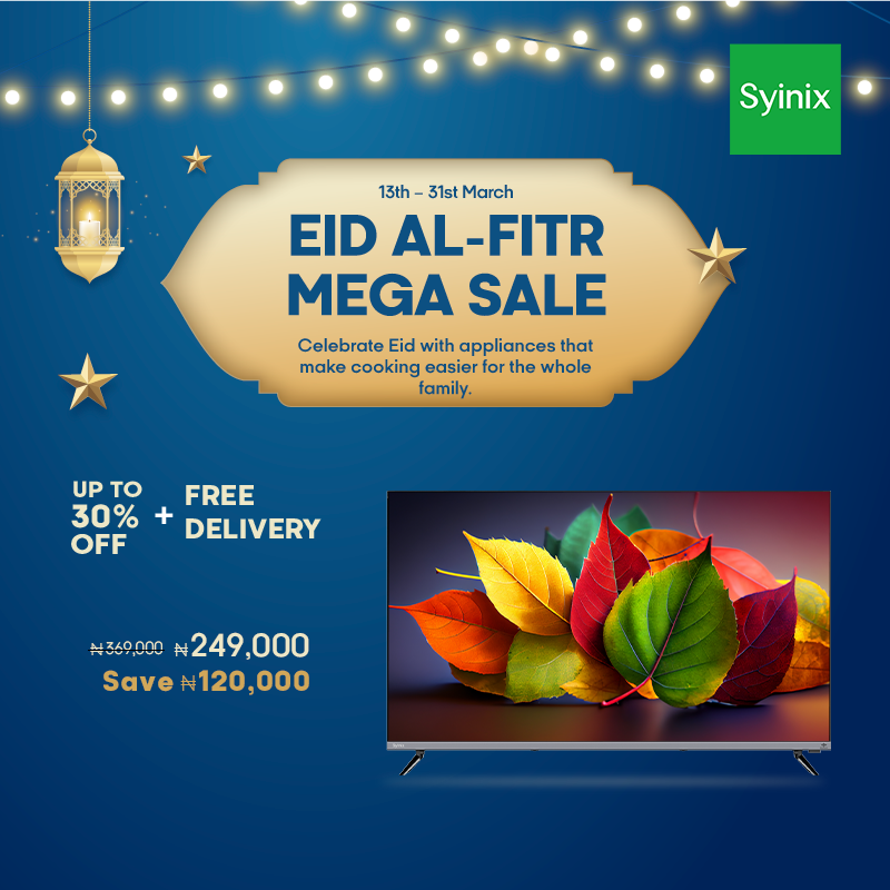 6.Syinix 43'' SMOOTH & STABLE SMART TV 43S65