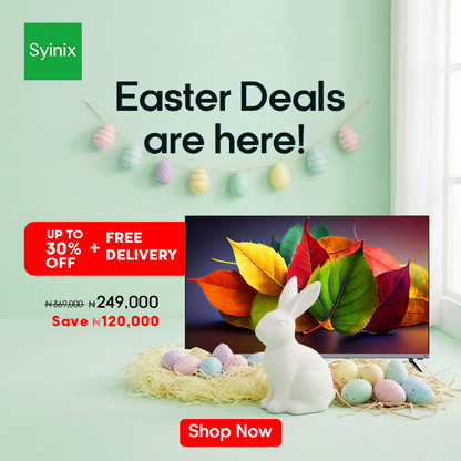 6.Syinix 43'' SMOOTH & STABLE SMART TV 43S65