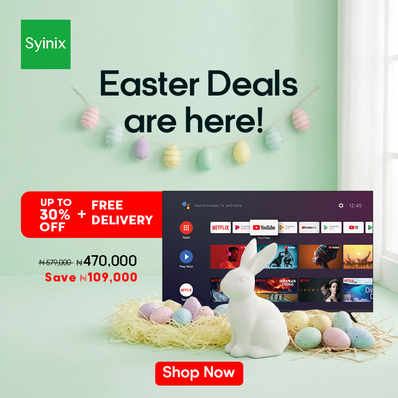 9.Syinix 50'' UHD 4K Google TV  Home cinema experience 50U61G