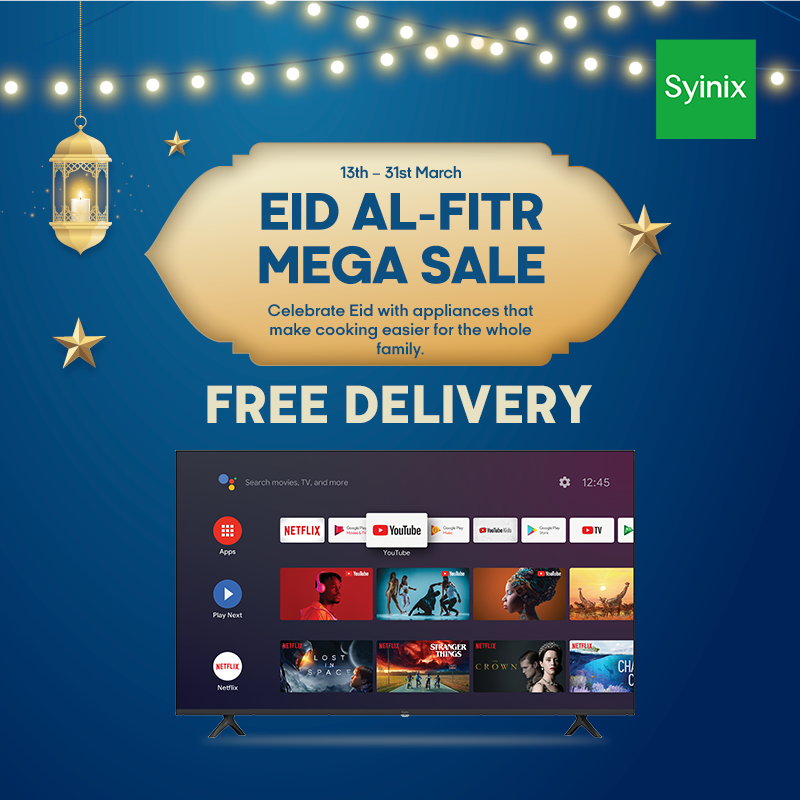 9. Syinix 55'' UHD 4K Google TV Home cinema experience U61G series