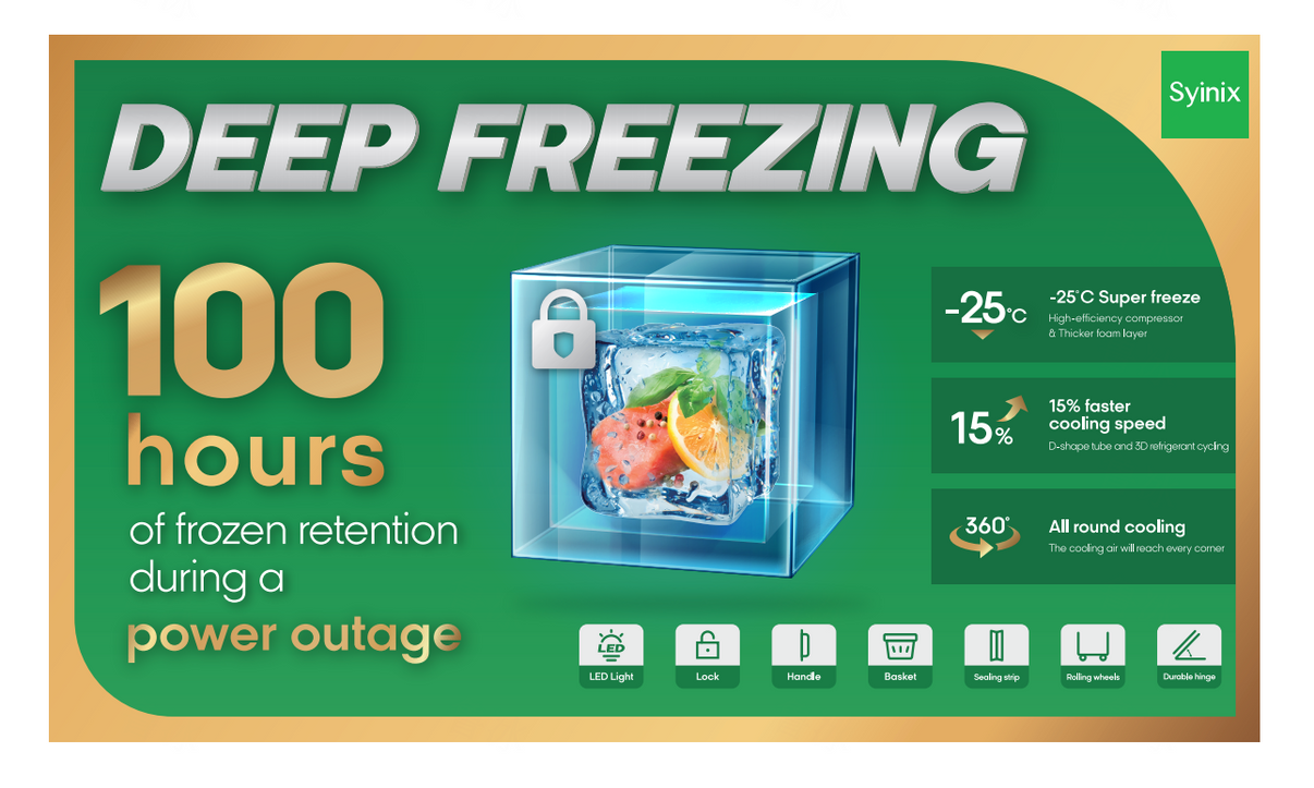 Syinix Chest Freezers (147L) FZ195F03S
