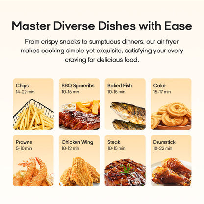 Syinix 6L Temperature Control 3D-Heating Air Fryer