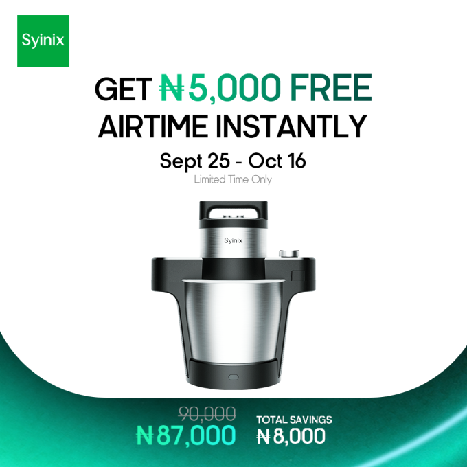 1. Syinix Swallow Maker ECO - No pre-cooking, All in One pot Multi-functional Food processor