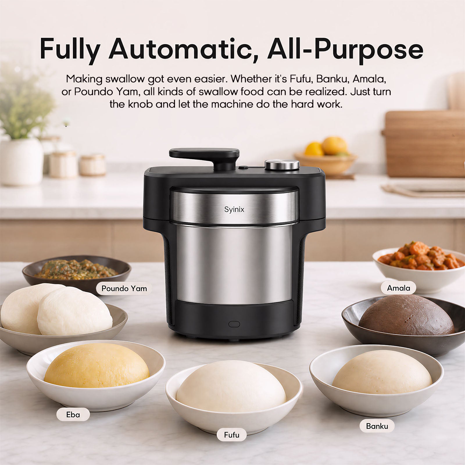 1.1. Swallow Maker Pro All-purpose fufu machine