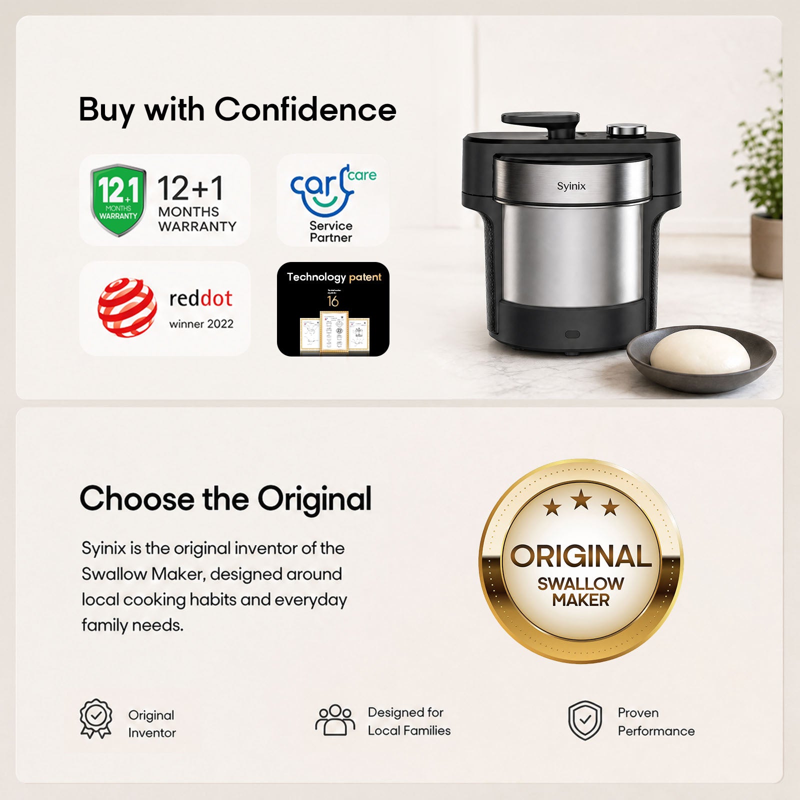 1.1. Swallow Maker Pro All-purpose fufu machine